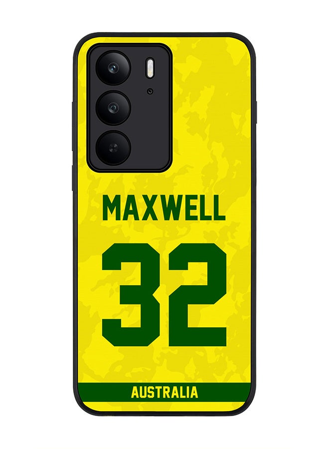 For Realme C75x / C75 4G Case,Slim fit Camera Protection, Shockproof Thin Phone cover  - Australia Glenn Maxwell, Jersey No 32